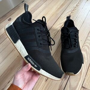 Adidas NMD_R1 Mens 11.5 Core Black Gum Sneakers athletic running casual shoes